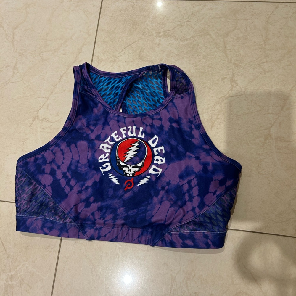 Peloton Grateful Dead Purple Tie-Dye Sports Bra